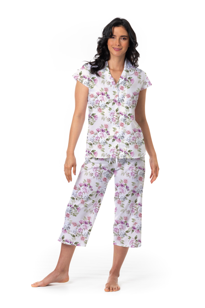 LINA FLORES ROSADO VERDE LILA