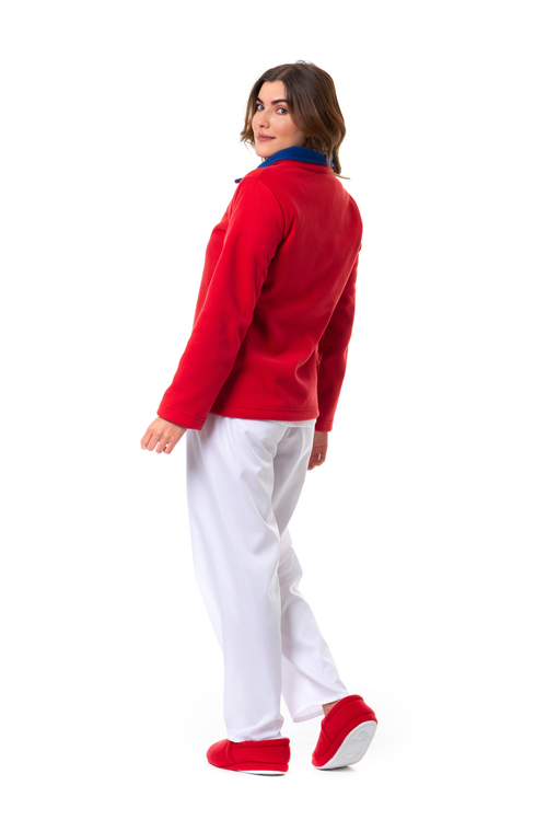 CHAQUETA MUJER DOBLE FLECCE ROJO