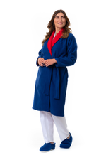 BATA MUJER DOBLE FLECCE AZUL NAVY