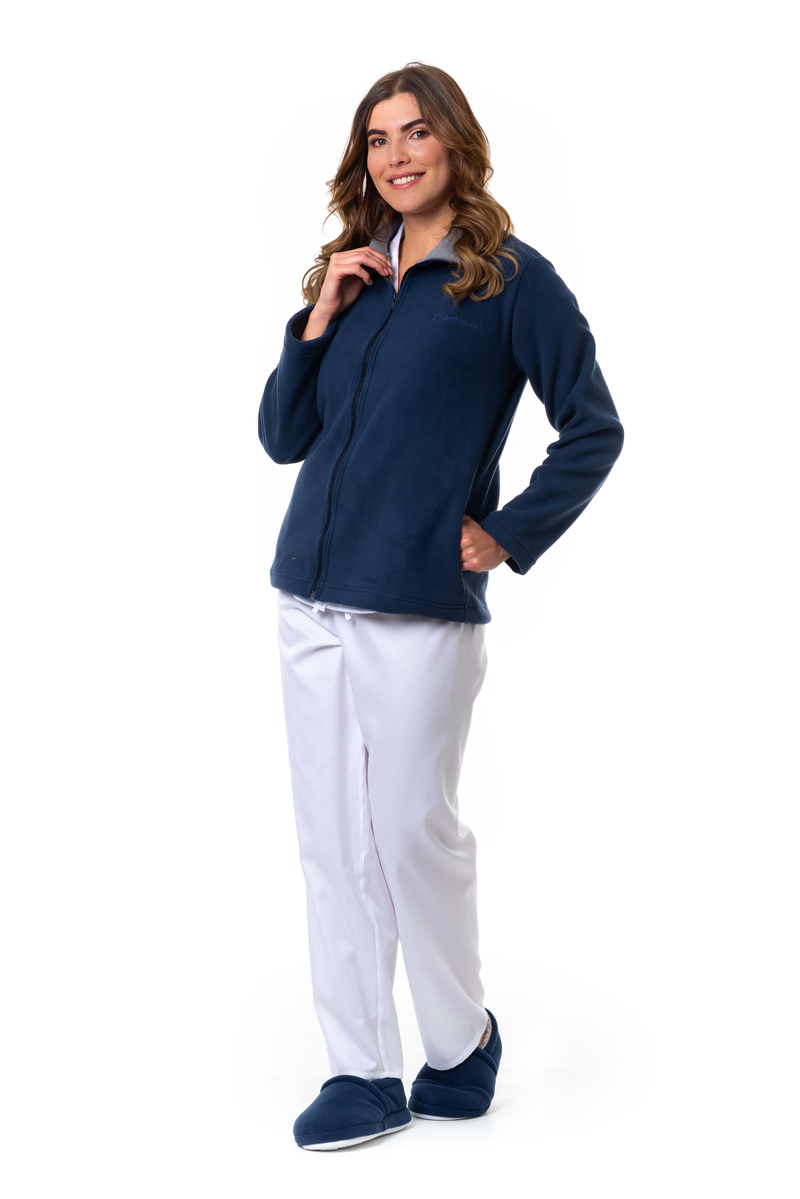 CHAQUETA MUJER DOBLE FLECCE AZUL