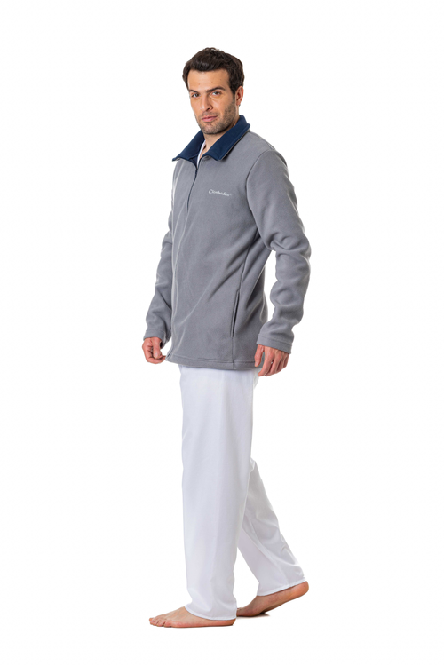 CHAQUETA  HOMBRE DOBLE FLECCE GRIS
