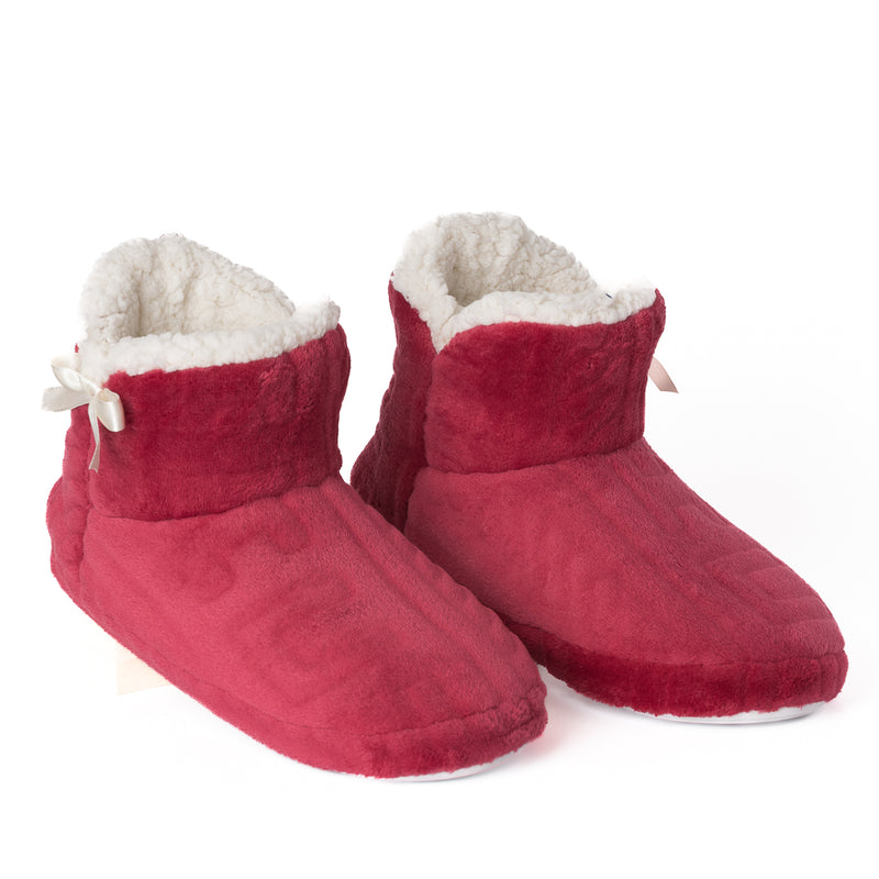 PANTUFLA BOTA MUJER CH VINOTINTO