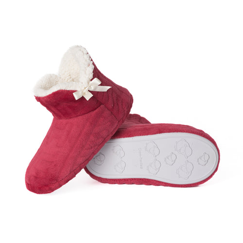 PANTUFLA BOTA MUJER CH VINOTINTO