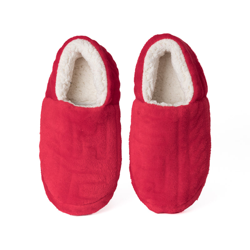 PANTUFLA MOCCA DAMA CH ROJO