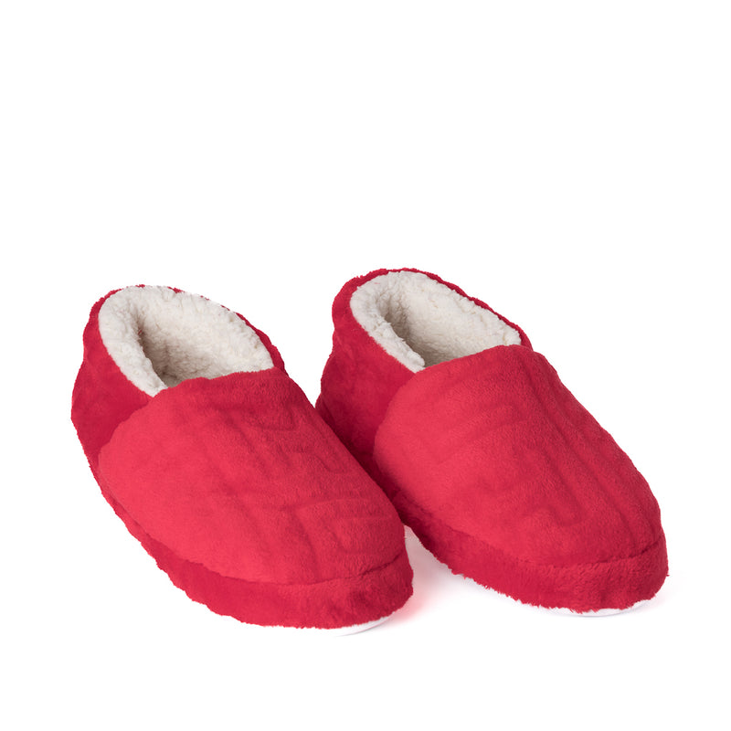 PANTUFLA MOCCA DAMA CH ROJO