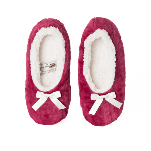 PANTUFLA BAILARINA DAMA  CH VINOTINTO